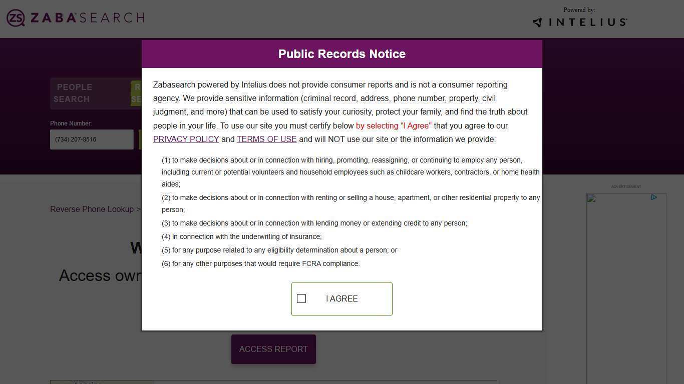 Owner Details for (734) 207-8516 Revealed | Zabasearch